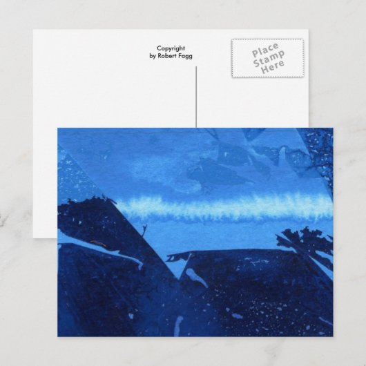 "Bevroren Ridge #2" Abstract Briefkaart ontwerp (Voorkant / Achterkant)