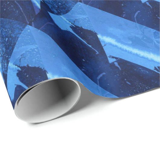 "Bevroren Ridge #2" Abstract ontwerpverlooppapier Cadeaupapier (Rol Hoek)