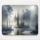 bevroren rivier met bevroren bomen muismat (Voorkant)