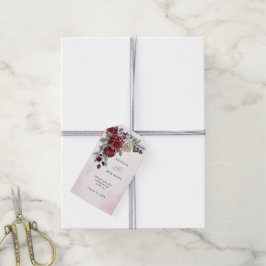 Bevroren Rozen Winter Bruiloft Gift Tags Cadeaulabel