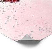 Bevroren Rozen Winter Bruiloft Poster (Hoek)