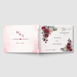 Bevroren Rozen Winter Bruiloftgastenboek Gastenboek