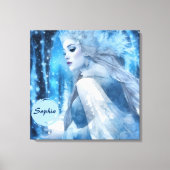 Bevroren Schoonheid Sneeuwkoningin in Winter Wonde Canvas Afdruk (Voorkant)