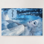 Bevroren Schoonheid Sneeuwkoningin in Winter Wonde Legpuzzel (Horizontaal)