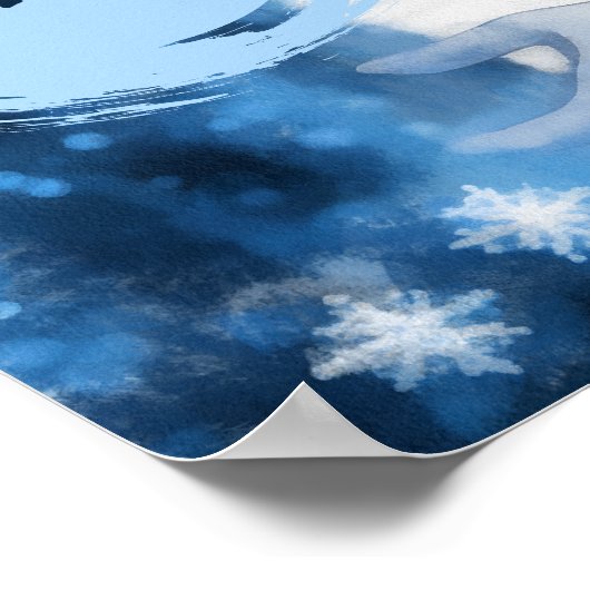 Bevroren Schoonheid Sneeuwkoningin in Winter Wonde Poster (Hoek)