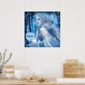 Bevroren Schoonheid Sneeuwkoningin in Winter Wonde Poster (Keuken)