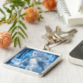 Bevroren Schoonheid Sneeuwkoningin in Winter Wonde Sleutelhanger (Zijkant)