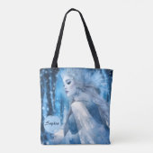 Bevroren Schoonheid Sneeuwkoningin in Winter Wonde Tote Bag (Achterkant)