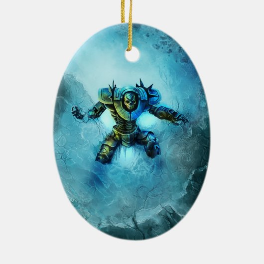 Bevroren sierversiering van Knight Keramisch Ornament (Achterkant)