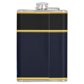 Bevroren slagschip stijgt op uit donkere wateren heupfles (Achterkant)