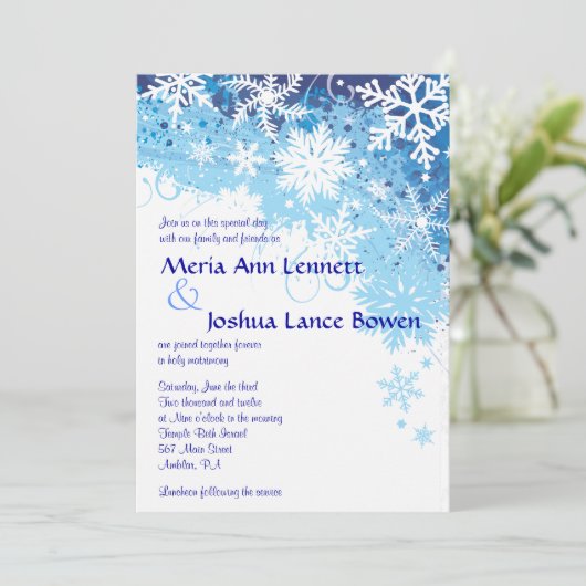 BEVROREN SNEEUWLUIZEN Huwelijksuitnodiging Kaart (Staand voorkant)