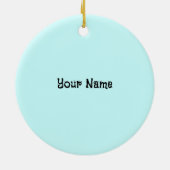 Bevroren Sneeuwman Keramisch Ornament (Achterkant)