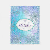 Bevroren Sneeuwvlok Custom Fleece Deken, 30 "x40" (Voorkant)