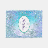 Bevroren Sneeuwvlok Custom Fleece Deken, 30 "x40" Deken (Voorkant (Horizontaal))