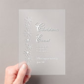Bevroren Sneeuwvlok Kerst Acryl Uitnodiging (Insitu (Draagbaar))