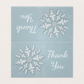 Bevroren sneeuwvlok winter Kerstmis Dank u Kaart (Buitenkant ongevouwen)