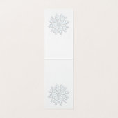 Bevroren sneeuwvlok winter Trouwtafel nummer Kaart (Binnenkant ongevouwen)