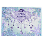 Bevroren Sneeuwvlok Winter Wonderland Kerstmis Groot Cadeauzakje (Achterkant)