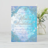 Bevroren Sneeuwvlok Winter Wonderland Verjaardagsf Kaart (Staand voorkant)