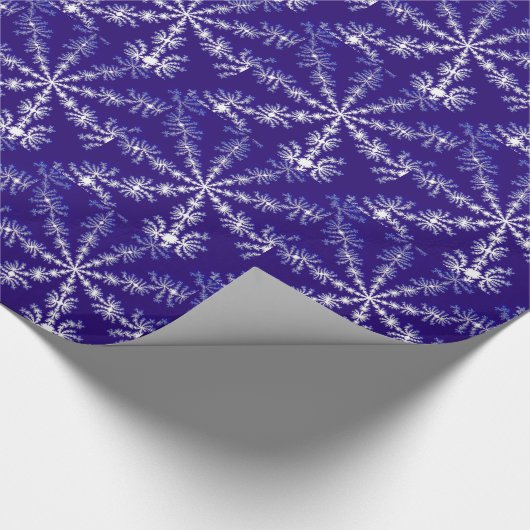 Bevroren sneeuwvlokeffect 3D fractal. Cadeaupapier (Hoek)