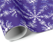 Bevroren sneeuwvlokeffect 3D fractal. Cadeaupapier (Rol Hoek)