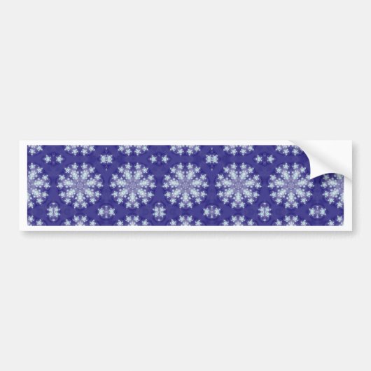Bevroren sneeuwvlokken bumpersticker (Voorkant)