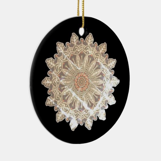 Bevroren Sneeuwvlokken Gleam #6 Keramisch Ornament (Rechts)