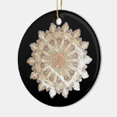 Bevroren Sneeuwvlokken Gleam #6 Keramisch Ornament (Links)