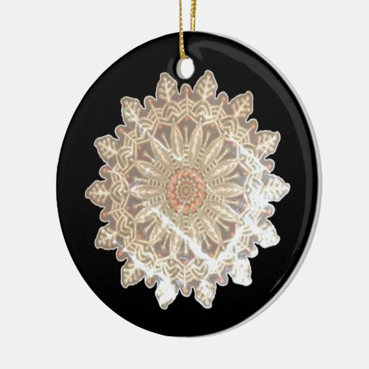 Bevroren Sneeuwvlokken Gleam #6 Keramisch Ornament (Links)