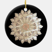 Bevroren Sneeuwvlokken Gleam #6 Keramisch Ornament (Achterkant)