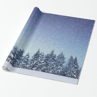 Bevroren sneeuwwinterbos cadeaupapier