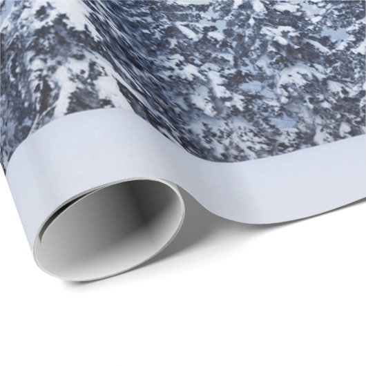 Bevroren sneeuwwinterbos cadeaupapier (Rol Hoek)