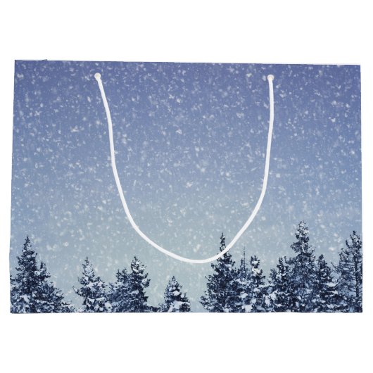 Bevroren sneeuwwinterbos large cadeautasje (Achterkant)