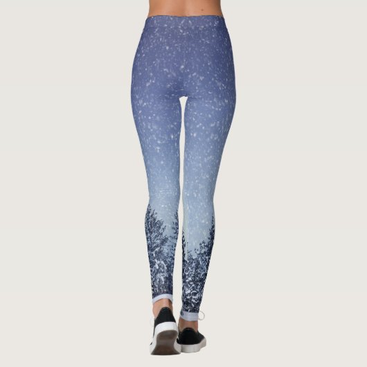Bevroren sneeuwwinterbos leggings (Achterkant)
