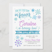 Bevroren Snowflake Invitation Kaart (Voorkant)