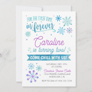Bevroren Snowflake Invitation Kaart