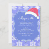 Bevroren Snowflake Winter Birthday Kaart (Voorkant)