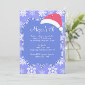 Bevroren Snowflake Winter Birthday Kaart (Staand voorkant)