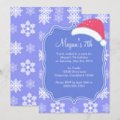 Bevroren Snowflake Winter Birthday Kaart (Voorkant / Achterkant)