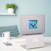 Bevroren Spirit Uil Sticker (Laptop op bureau)