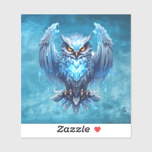 Bevroren Spirit Uil Sticker (Vel)
