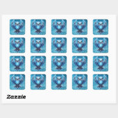Bevroren Spirit Uil Vierkante Sticker (Vel)