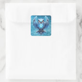 Bevroren Spirit Uil Vierkante Sticker (Tas)