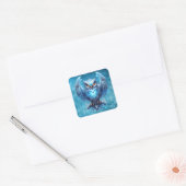Bevroren Spirit Uil Vierkante Sticker (Envelop)