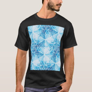 Bevroren sterren, sneeuwvlokken naadloos patroon. t-shirt