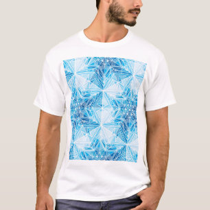 Bevroren sterren, sneeuwvlokken naadloos patroon. t-shirt