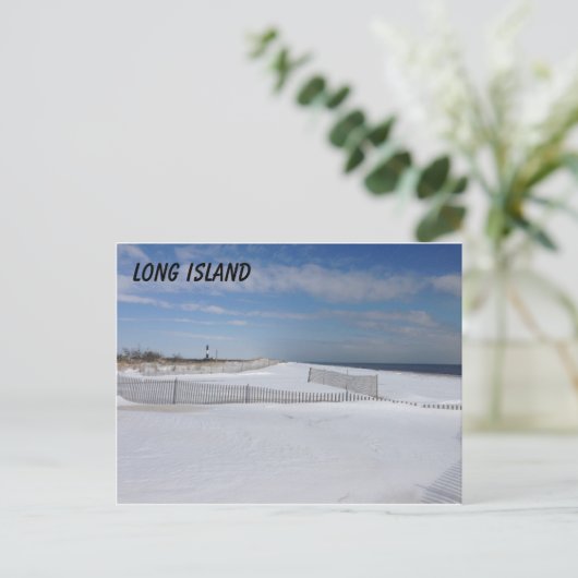 Bevroren strand briefkaart (Staand voorkant)