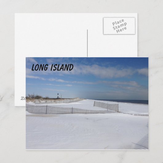 Bevroren strand briefkaart (Voorkant / Achterkant)