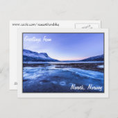 Bevroren stroom op de Narvik Shores Briefkaart (Voorkant / Achterkant)