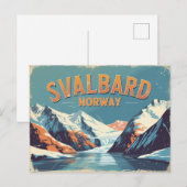 Bevroren Svalbard Retro Briefkaart (Voorkant / Achterkant)